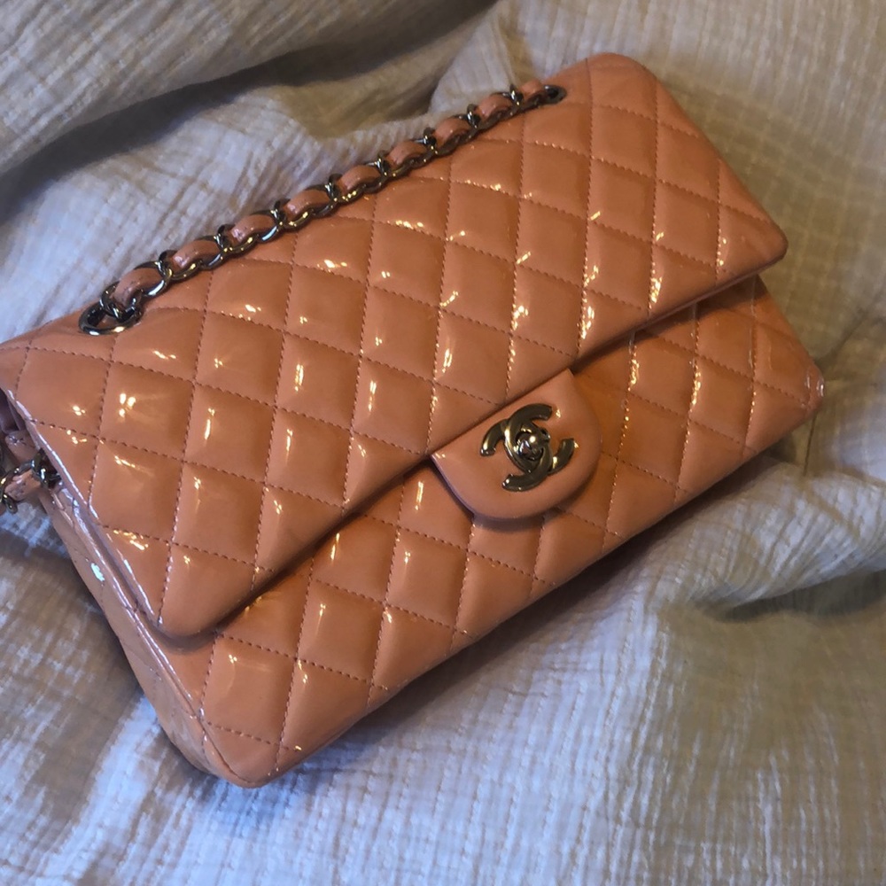Chanel Patent Medium Leather Flap Bag